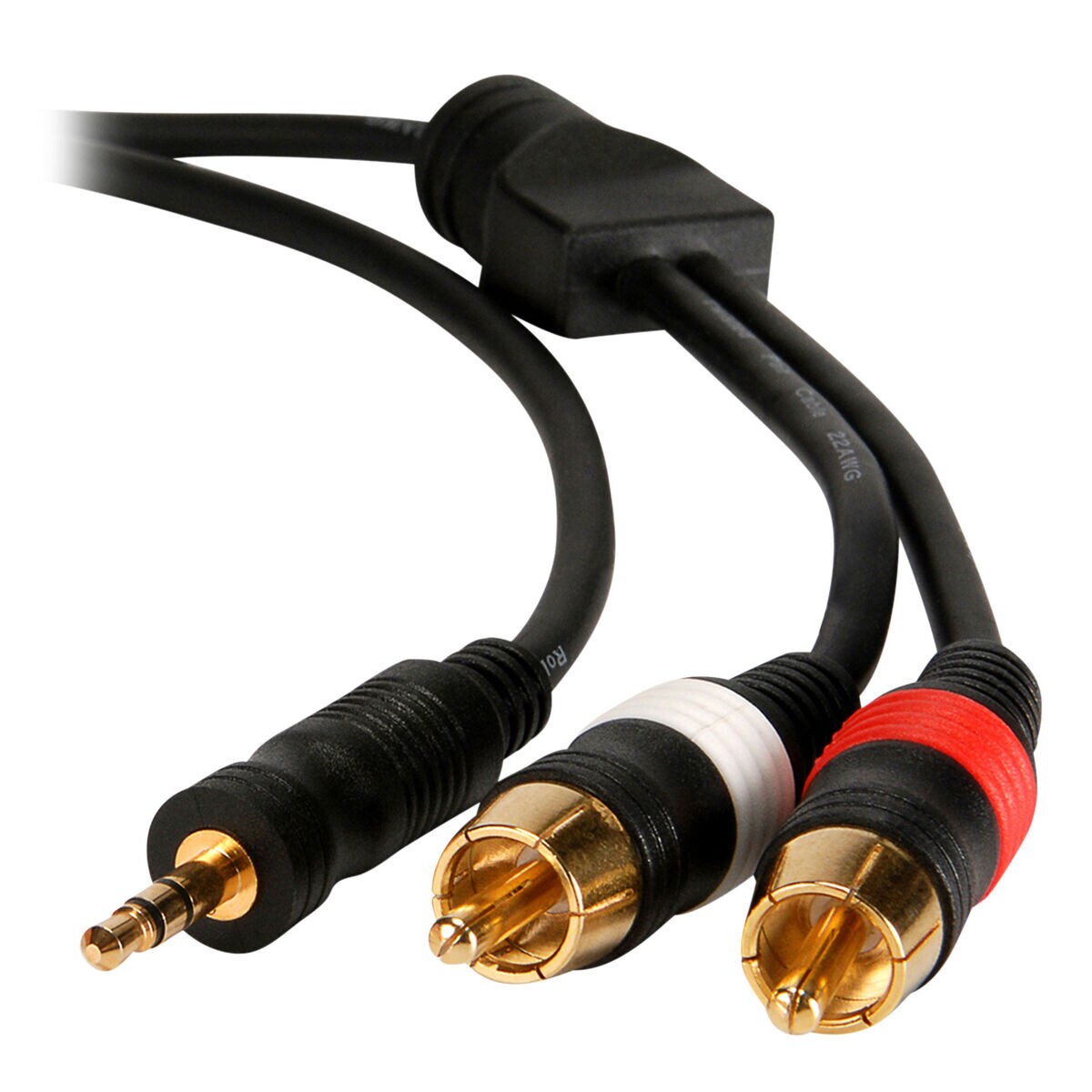 Audtek 3 5mm to rca stereo audio cable 6 ft 